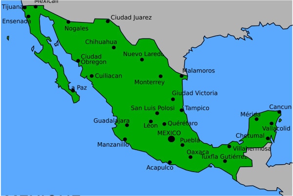 Carte en couleur détaillé de Cancun