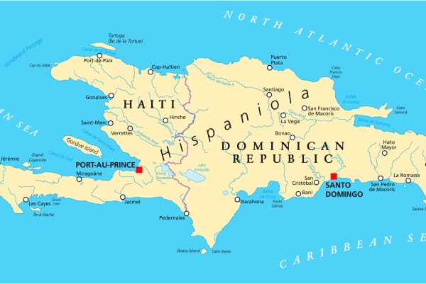 Carte vue aérienne République Dominicaine