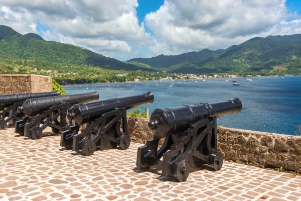 canon bord de mer parc national de cabrits