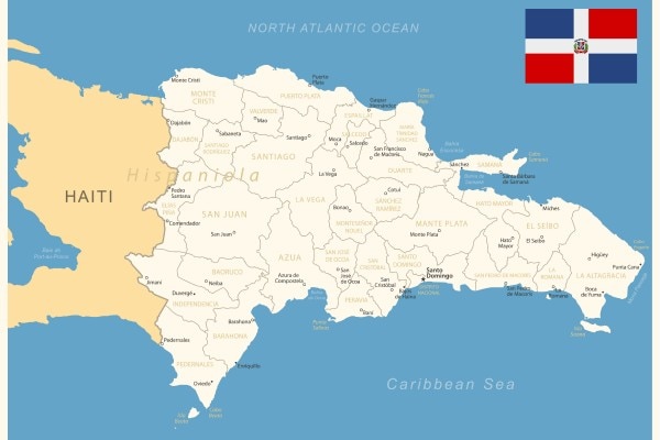 Carte jaune de la République Dominicaine