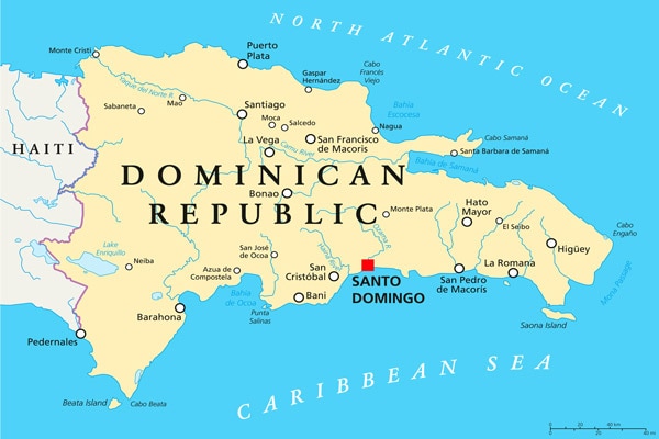 Carte de la République Domincaine