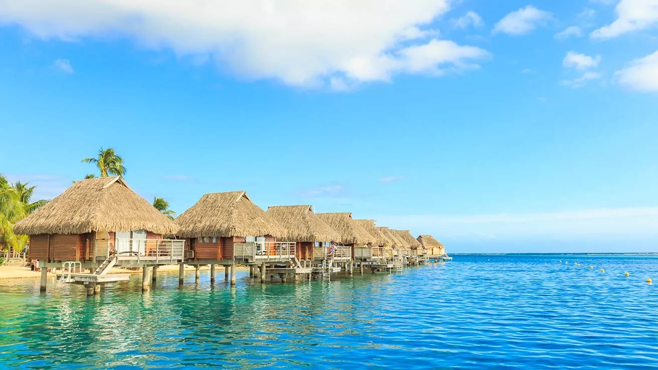 L'île de Moorea à Tahiti à Papeete en Polynésie Française