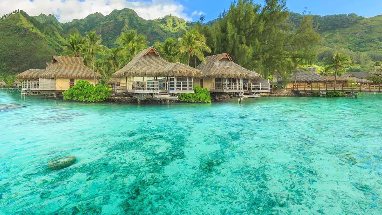 Station balnéaire de l'île de Moorea à Tahiti