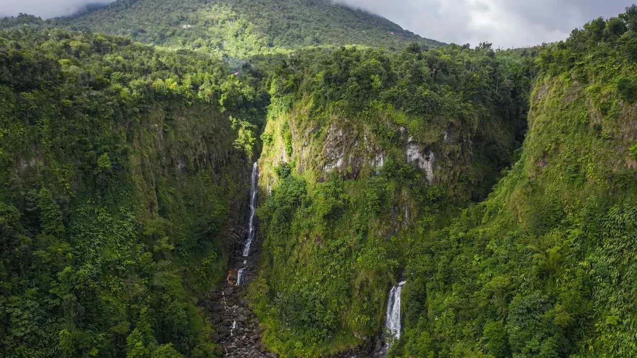 Trafalgar Falls sur l'île de la Dominique