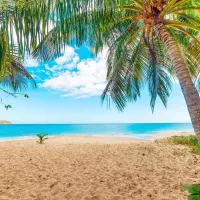 La Perle beach in Deshaies, Guadeloupe La Perle beach in Deshaies, Guadeloupe