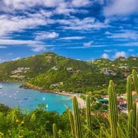 Vista de la ciudad de Gustavia en San Bartolomé