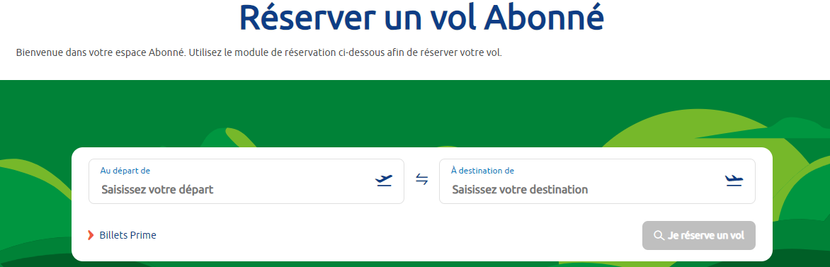 Module de réservation Abonné du site Module de réservation Abonné du site