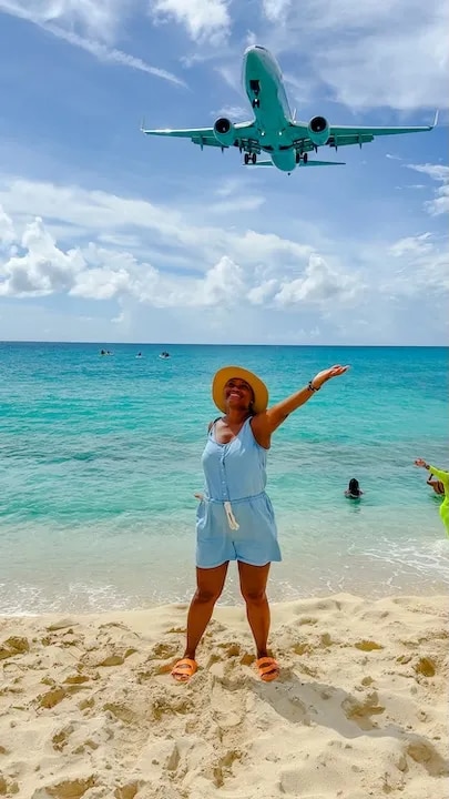 Maho Beach atterrissage