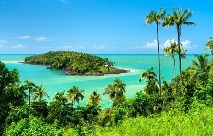 Vue hauteur ile du diable Guyane