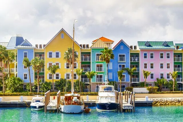 Maisons colorées à Nassau