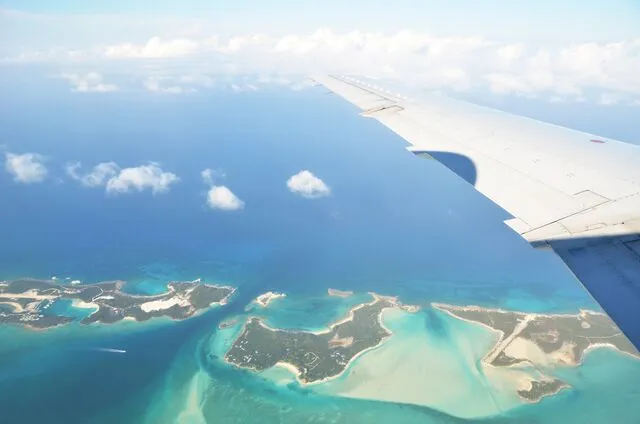 Vue aérienne Exuma Cay