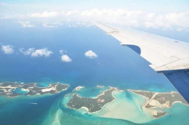 Vue aérienne Exuma Cay
