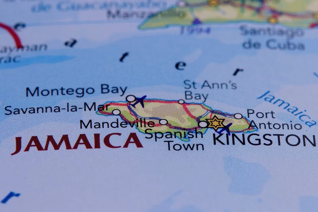 Carte de la Jamaïque