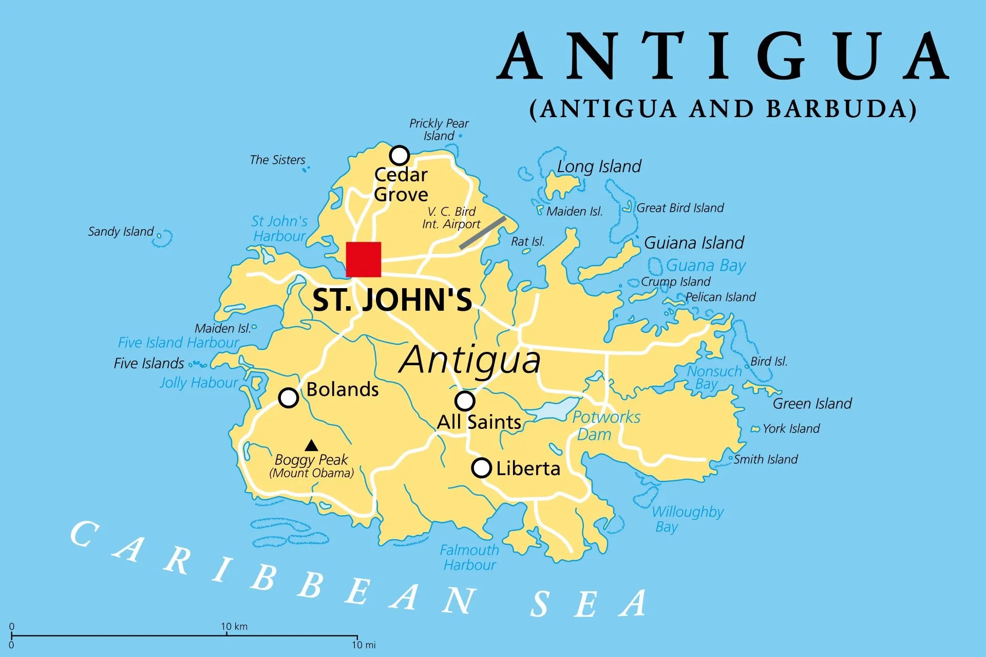 Carte d'Antigua