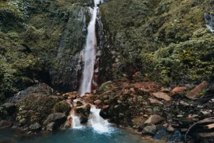 Cascade en foret tropicale guadeloupe