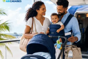 Prendre avions avec bébé en Guadeloupe