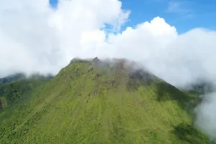 Photo du volcan la Soufrière en Guadeloupe
