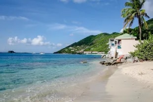 Une plage de Saint-Martin