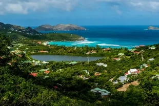 Vue aérienne Saint Barthelemy